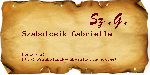 Szabolcsik Gabriella névjegykártya
