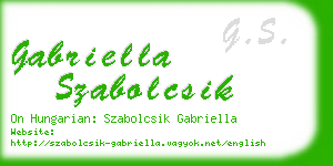 gabriella szabolcsik business card